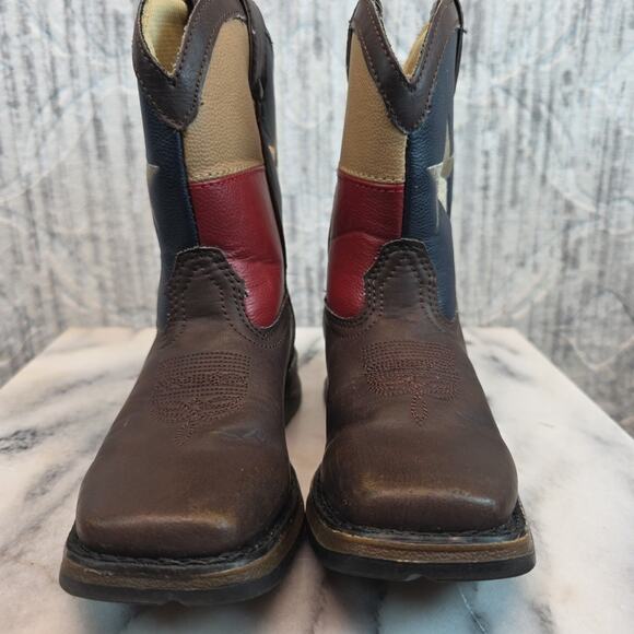 Lil' Rebel by Durango Kids'8" Texas Flag Western Boot BT246 Sz 12M - Picture 6 of 8